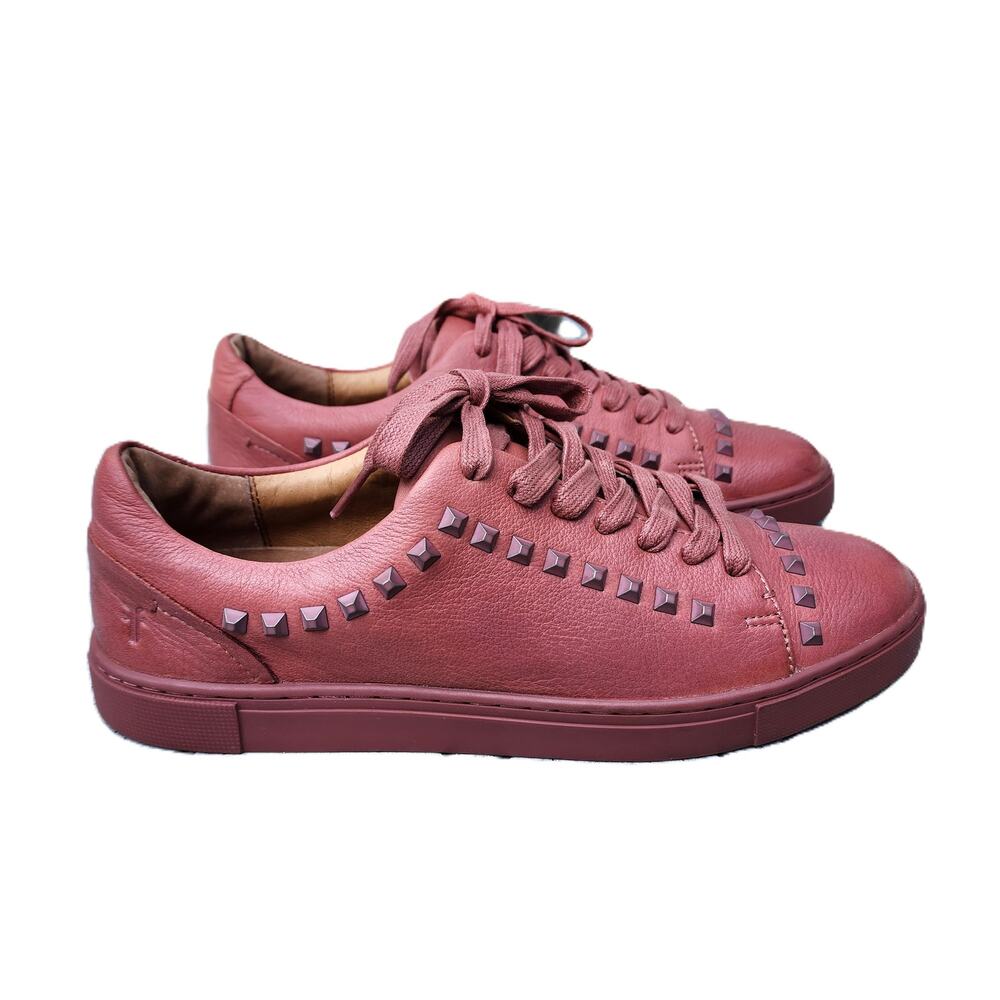 Frye Ivy Deco Stud Premium Leather Low Top Sneaker 9 - Picture 2 of 10